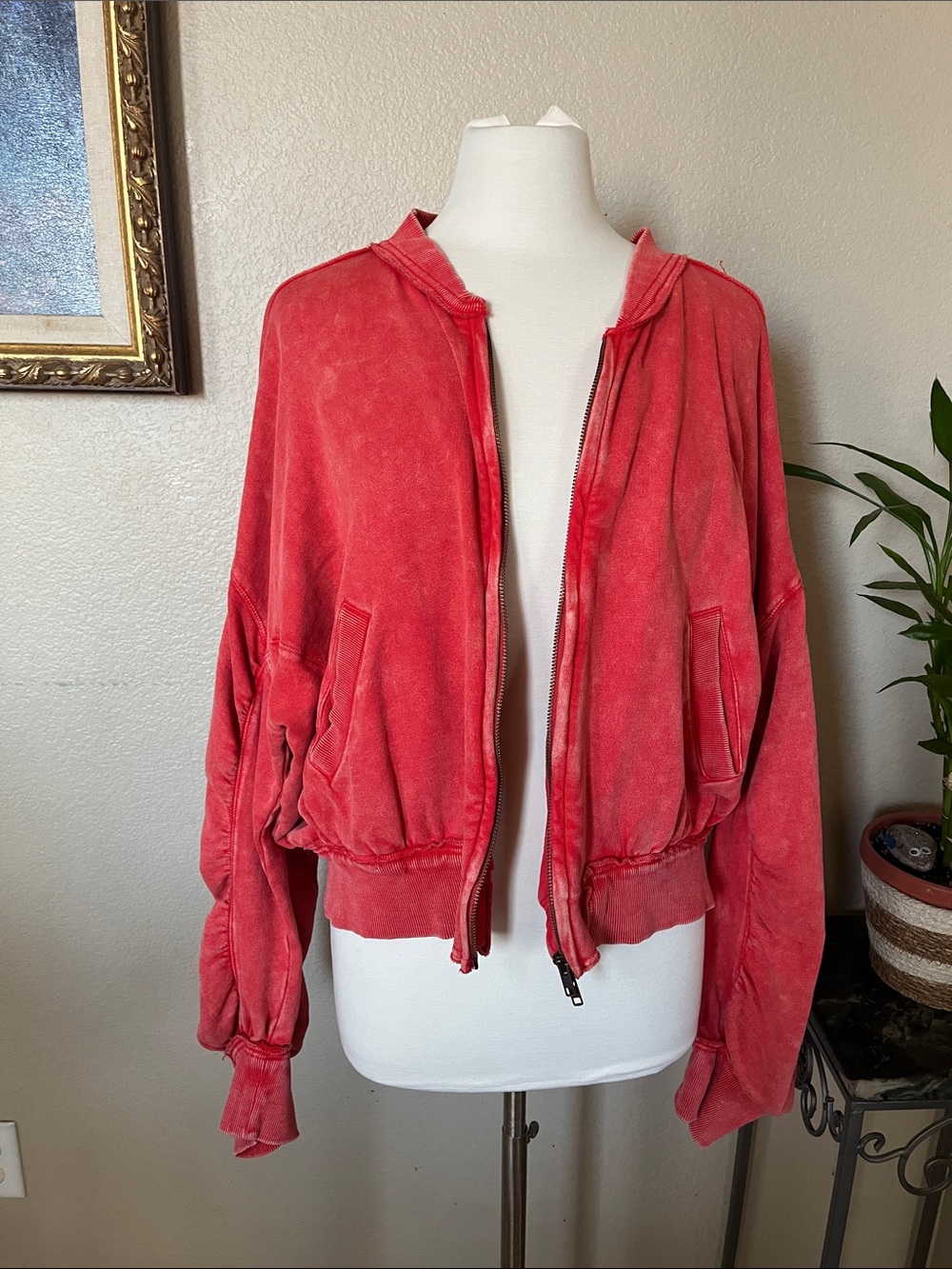 We The Free Velour zip up Hoddie Jacket Boho Casual